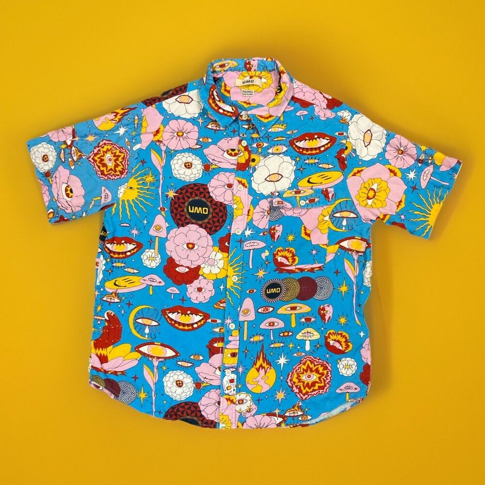 Unknown Mortal Orchestra  All-Over Button Down Shirt Men’s 2XL